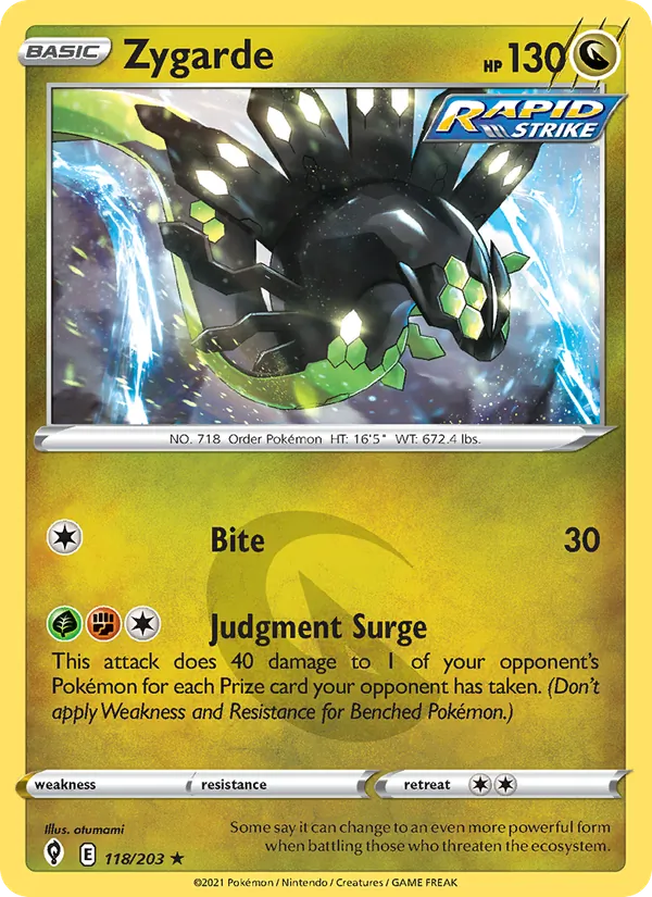 Zygarde #118 – Evolving Skies card