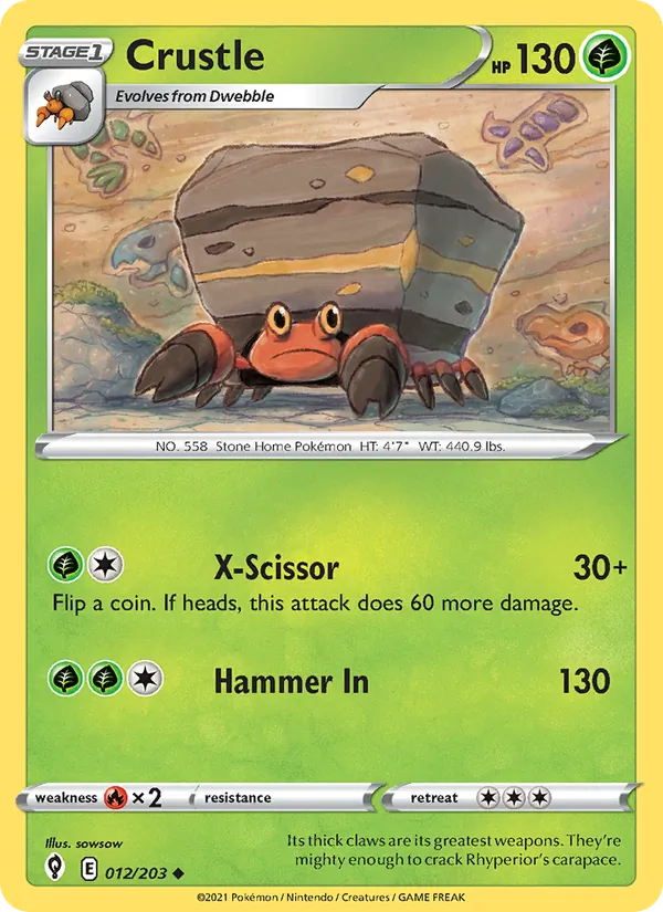 Crustle #12 – Evolving Skies card
