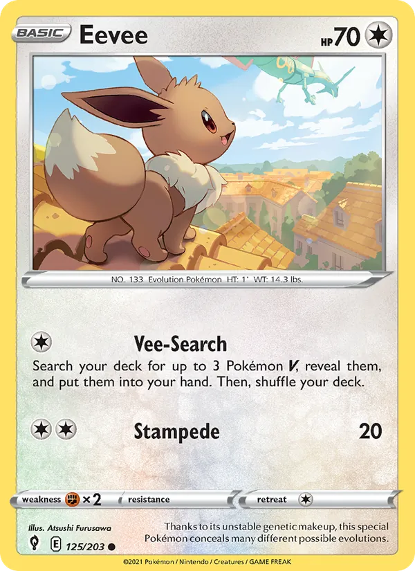 Eevee #125 – Evolving Skies card