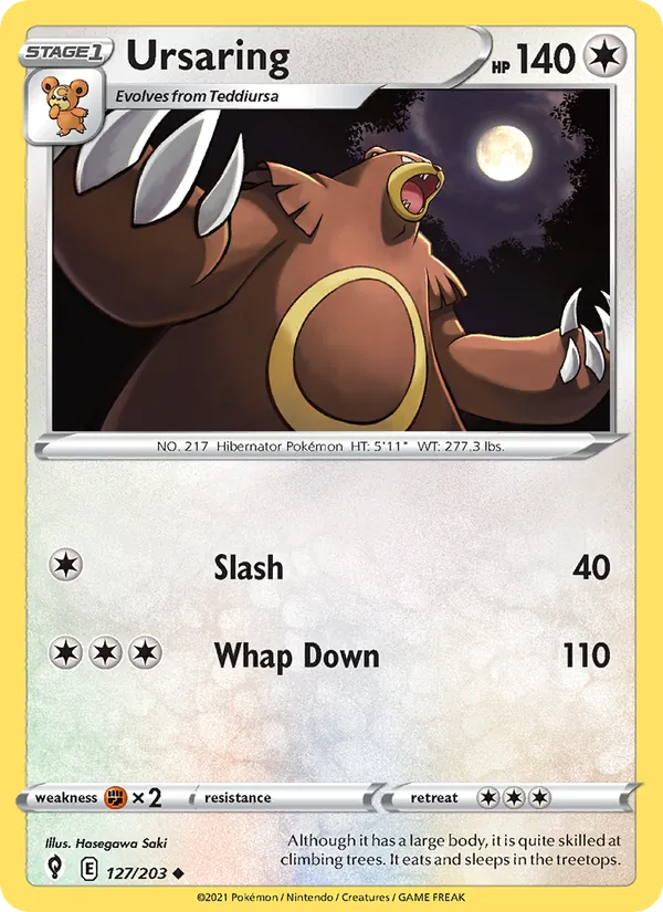 Ursaring #127 – Evolving Skies card