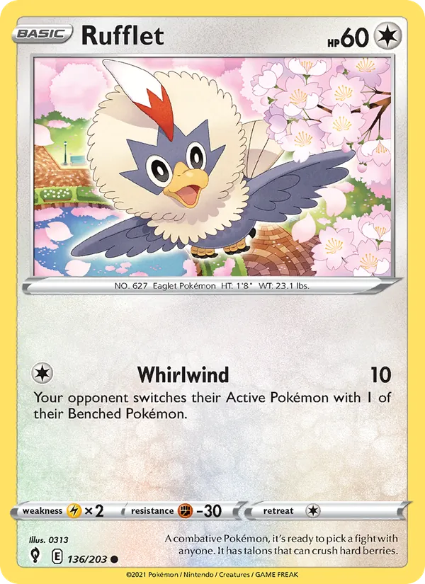 Rufflet #136 – Evolving Skies card