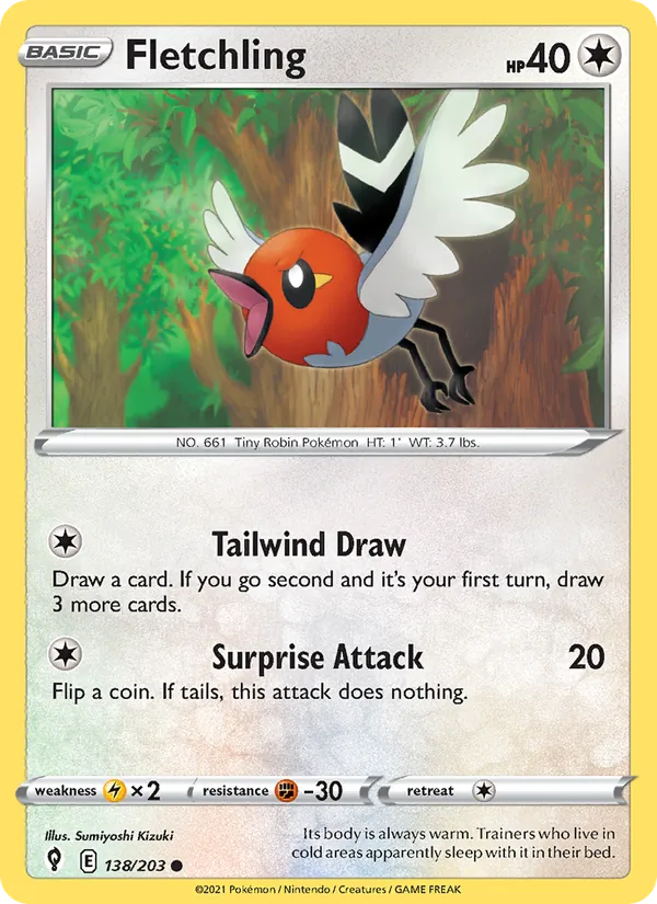 Fletchling #138 – Evolving Skies card