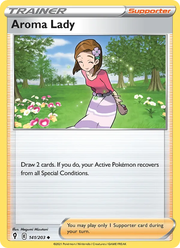 Aroma Lady #141 – Evolving Skies card