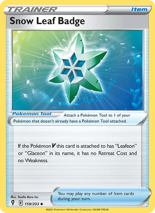 Snow Leaf Badge #159 – Evolving Skies card