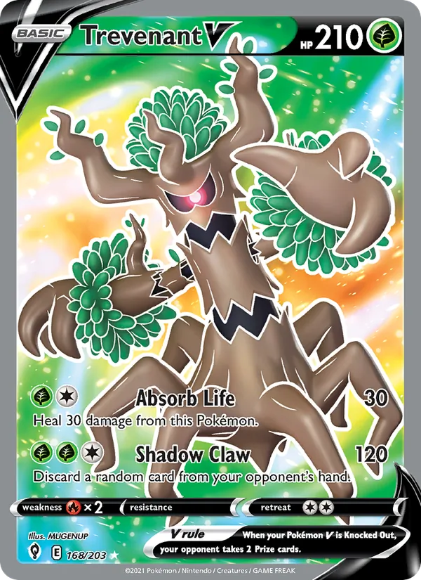 Trevenant V #168 – Evolving Skies card