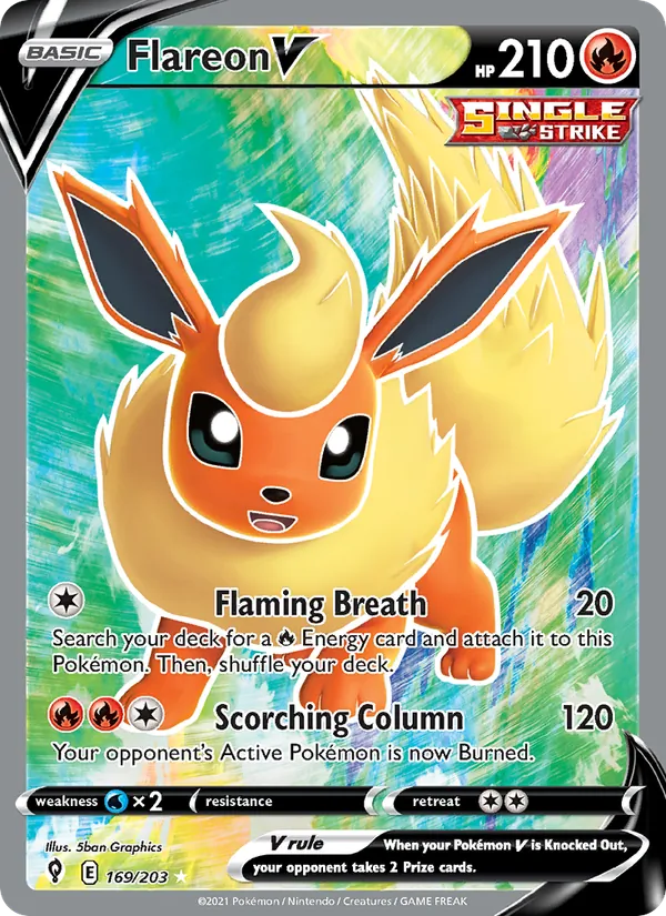 Flareon V #169 – Evolving Skies card