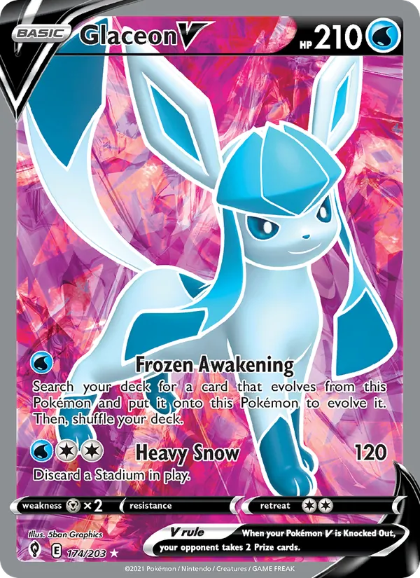 Glaceon V #174 – Evolving Skies card