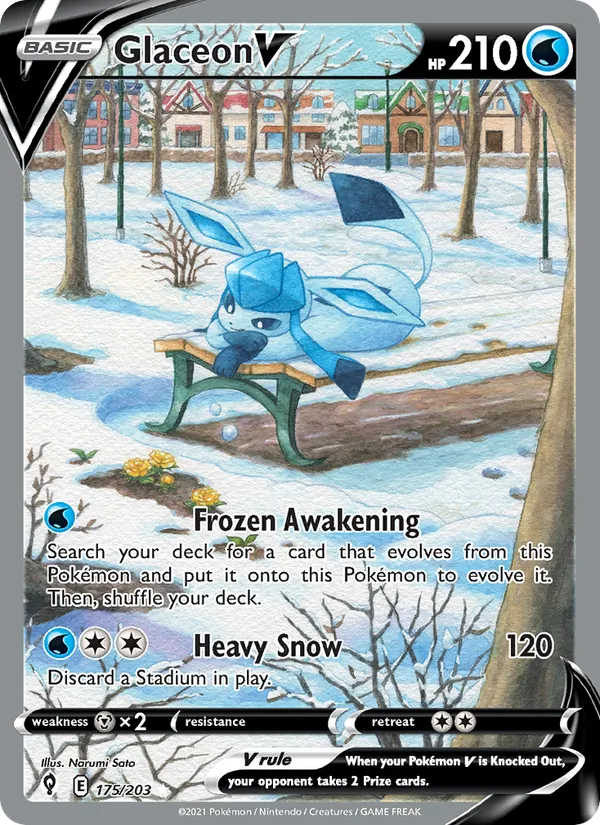 Glaceon V #175 – Evolving Skies card