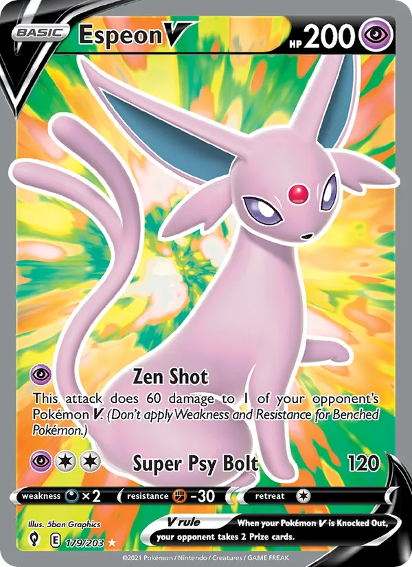 Espeon V #179 – Evolving Skies card