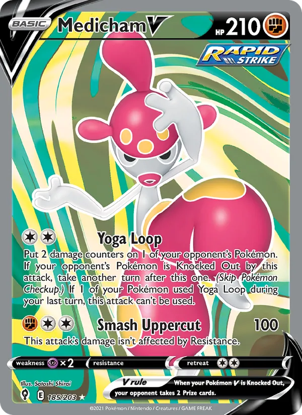 Medicham V #185 – Evolving Skies card