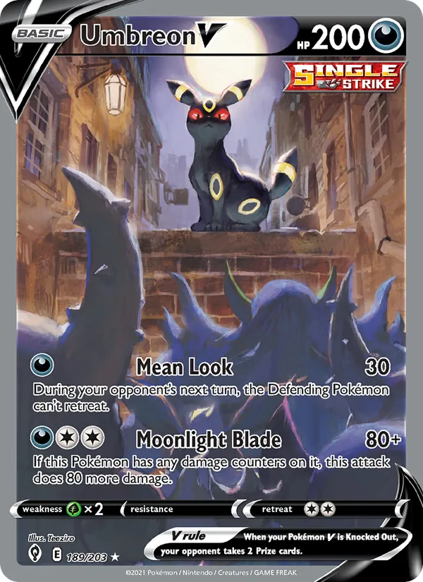 Umbreon V #189 – Evolving Skies card