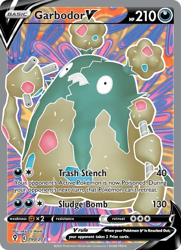 Garbodor V #190 – Evolving Skies card