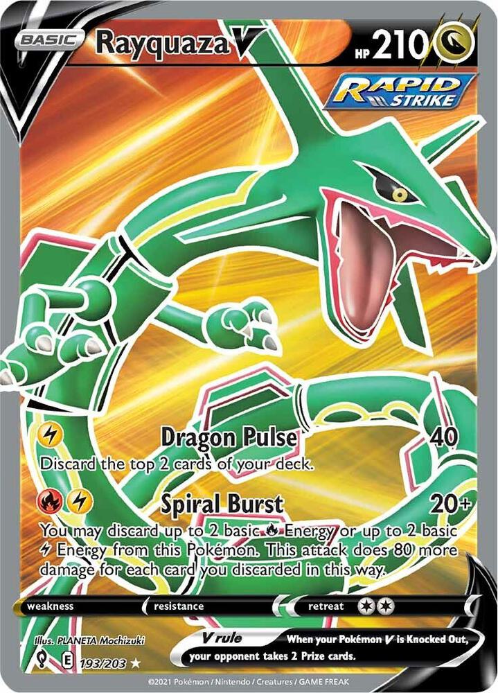 Rayquaza V #193 – Evolving Skies card