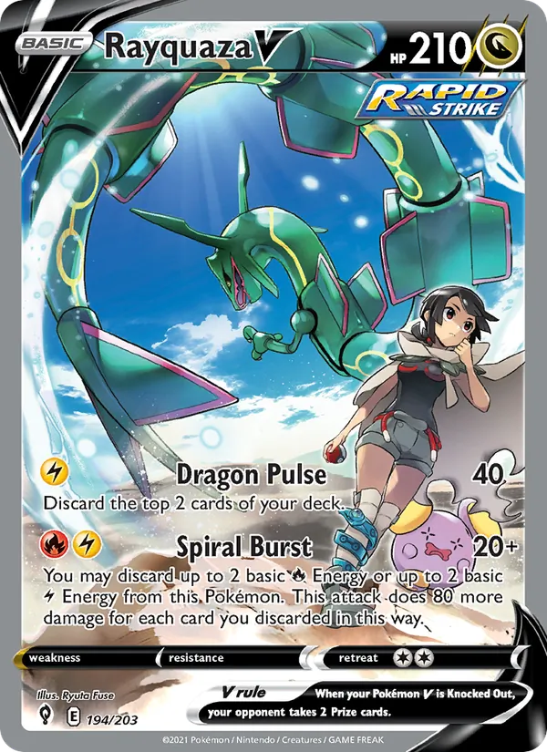 Rayquaza V #194 – Evolving Skies card