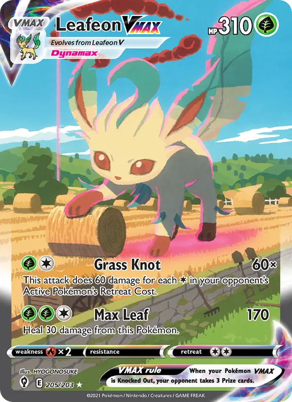 Leafeon VMAX #205 – Evolving Skies card