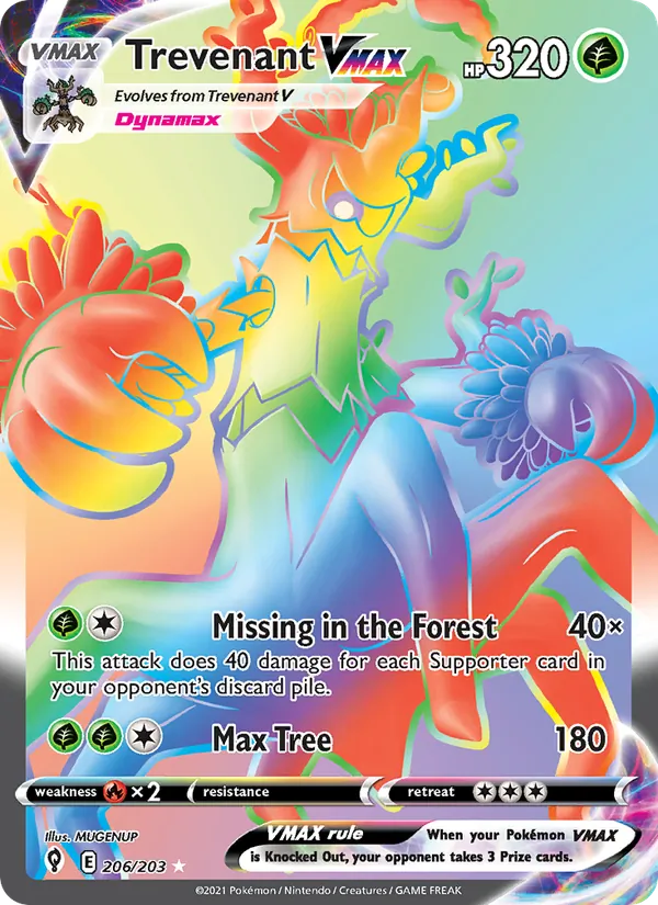 Trevenant VMAX #206 – Evolving Skies card