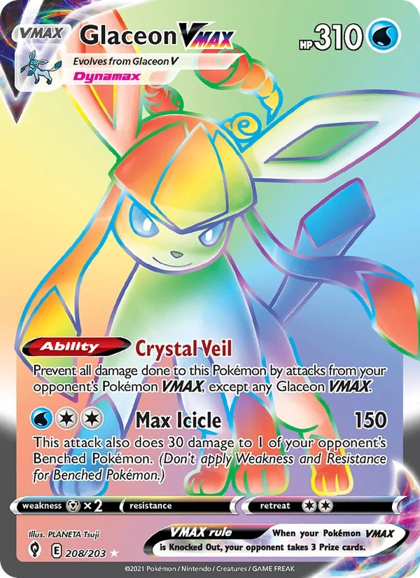 Glaceon VMAX #208 – Evolving Skies card