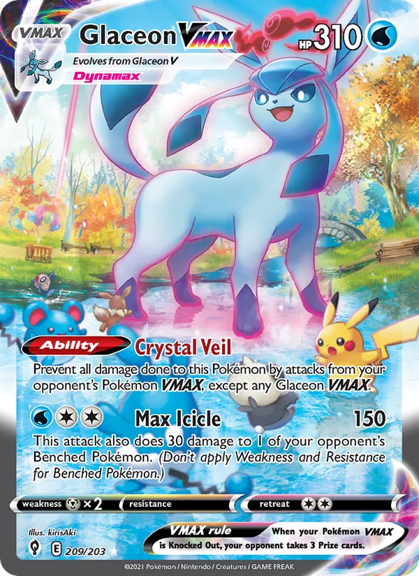 Glaceon VMAX #209 – Evolving Skies card