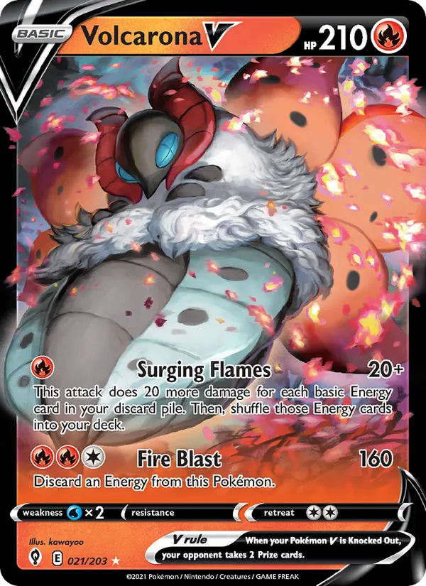 Volcarona V #21 – Evolving Skies card