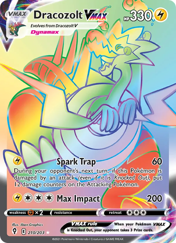 Dracozolt VMAX #210 – Evolving Skies card