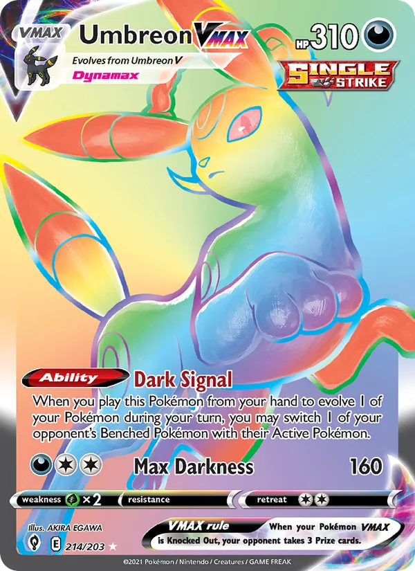 Umbreon VMAX #214 – Evolving Skies card