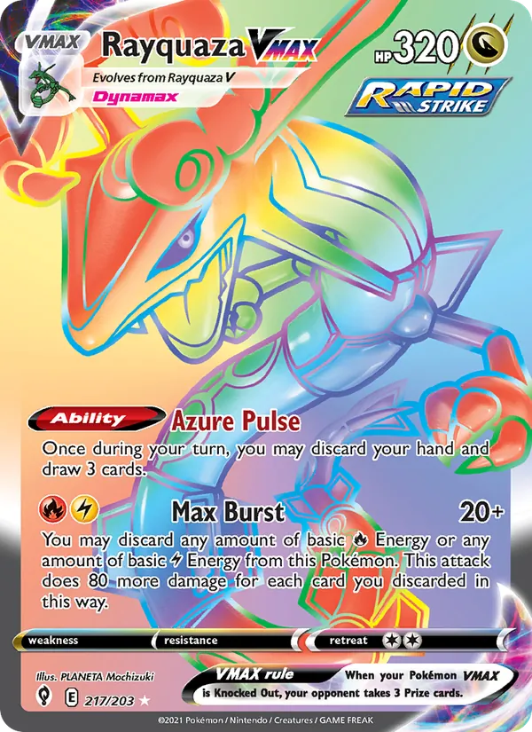 Rayquaza VMAX #217 – Evolving Skies card
