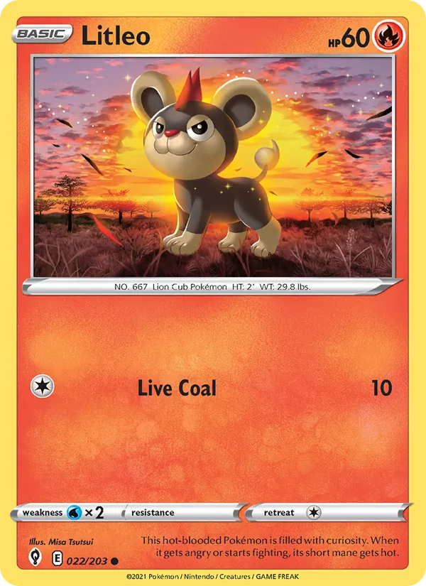 Litleo #22 – Evolving Skies card