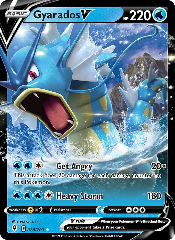 Gyarados V #28 – Evolving Skies card