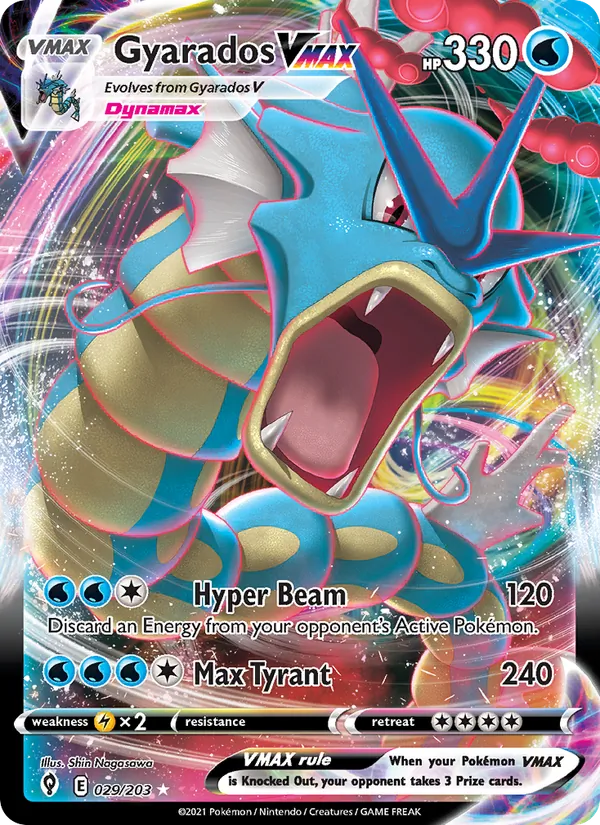 Gyarados VMAX #29 – Evolving Skies card