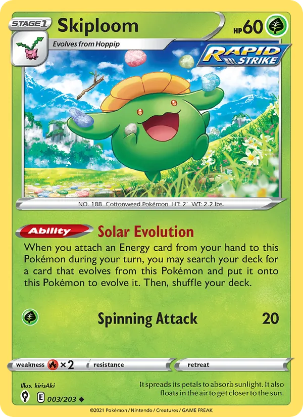 Skiploom #3 – Evolving Skies card