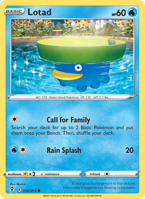 Lotad #32 – Evolving Skies card