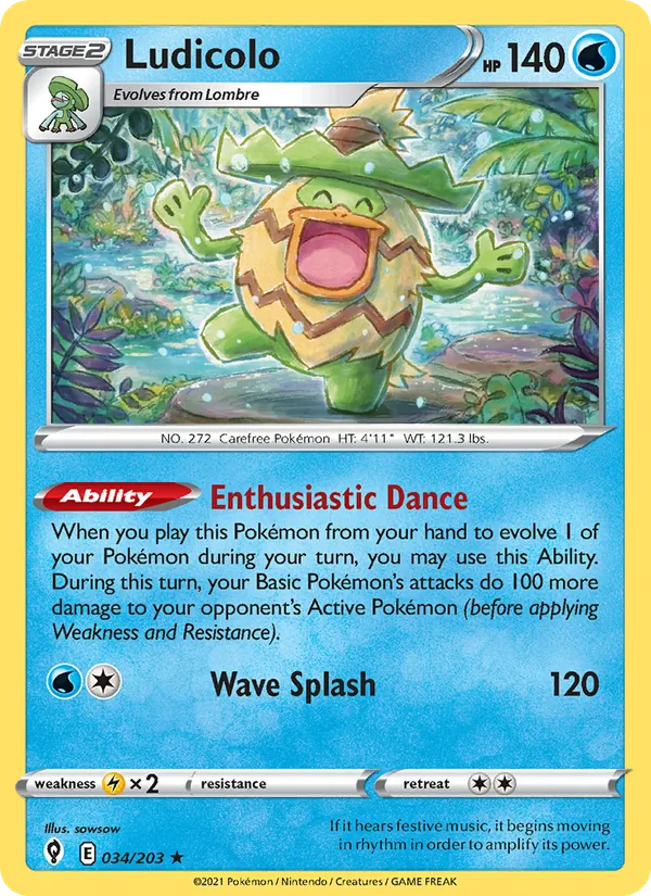 Ludicolo #34 – Evolving Skies card