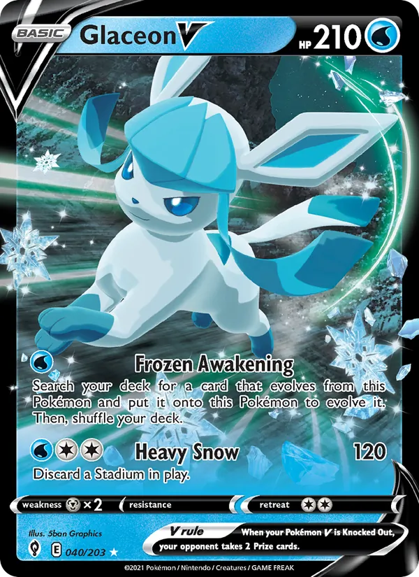 Glaceon V #40 – Evolving Skies card