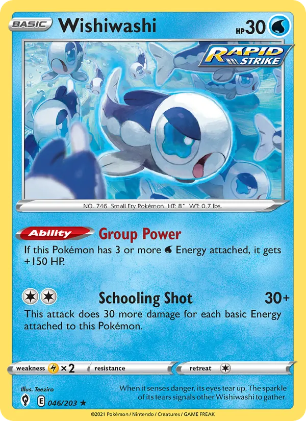 Wishiwashi #46 – Evolving Skies card