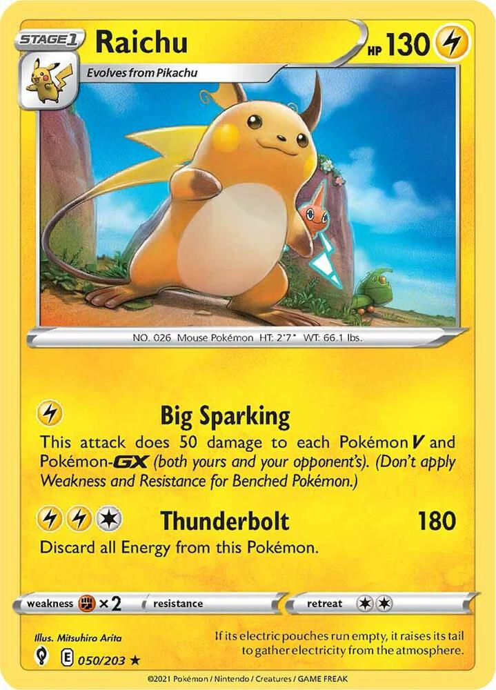 Raichu #50 – Evolving Skies card