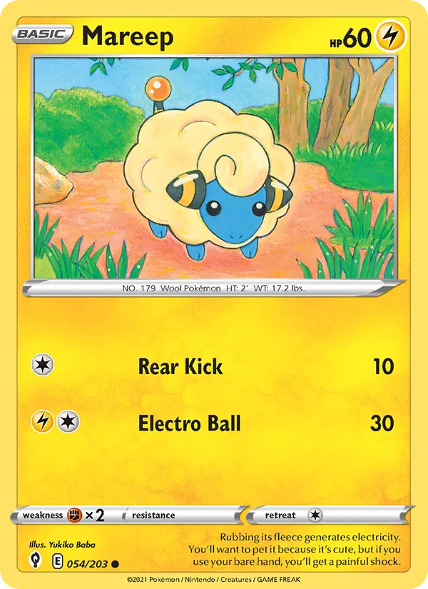 Mareep #54 – Evolving Skies card