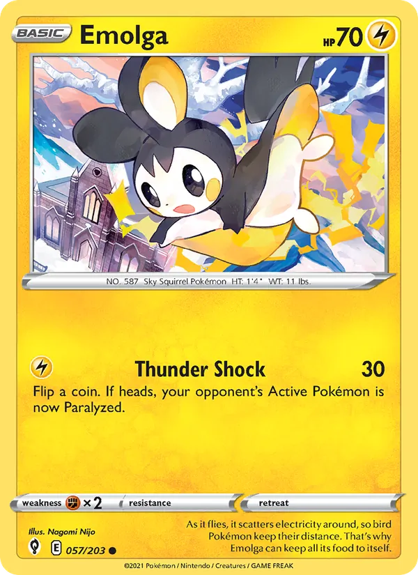 Emolga #57 – Evolving Skies card