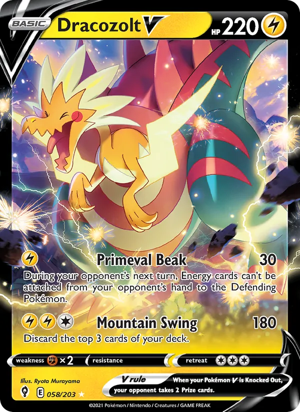 Dracozolt V #58 – Evolving Skies card