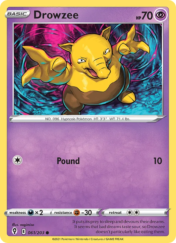 Drowzee #61 – Evolving Skies card