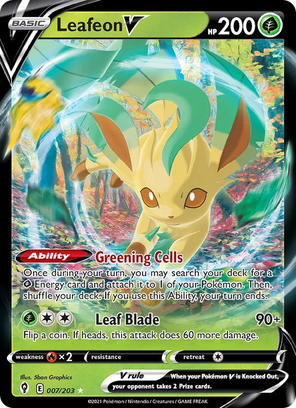Leafeon V #7 – Evolving Skies card