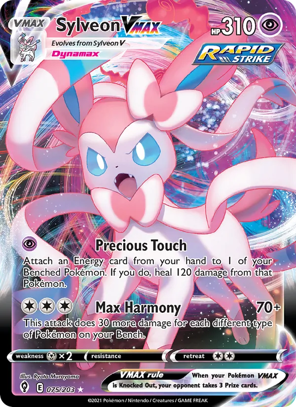 Sylveon VMAX #75 – Evolving Skies card