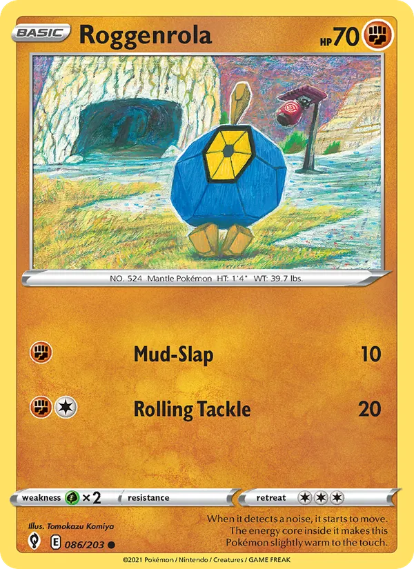 Roggenrola #86 – Evolving Skies card