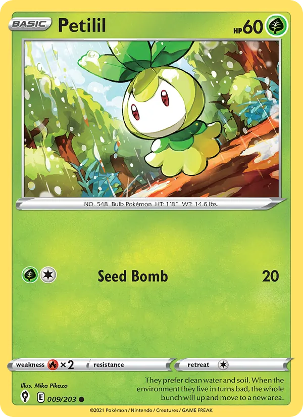 Petilil #9 – Evolving Skies card