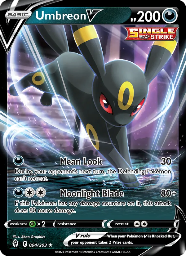Umbreon V #94 – Evolving Skies card