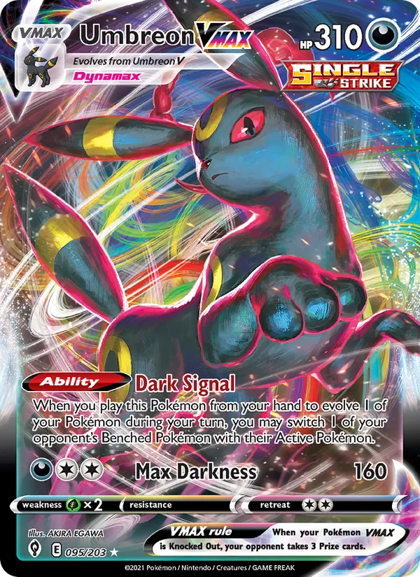 Umbreon VMAX #95 – Evolving Skies card