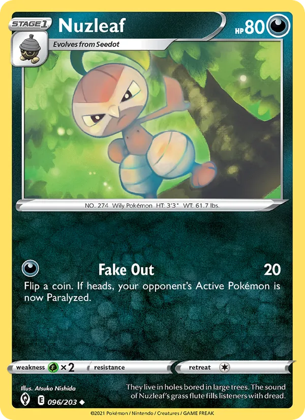 Nuzleaf #96 – Evolving Skies card