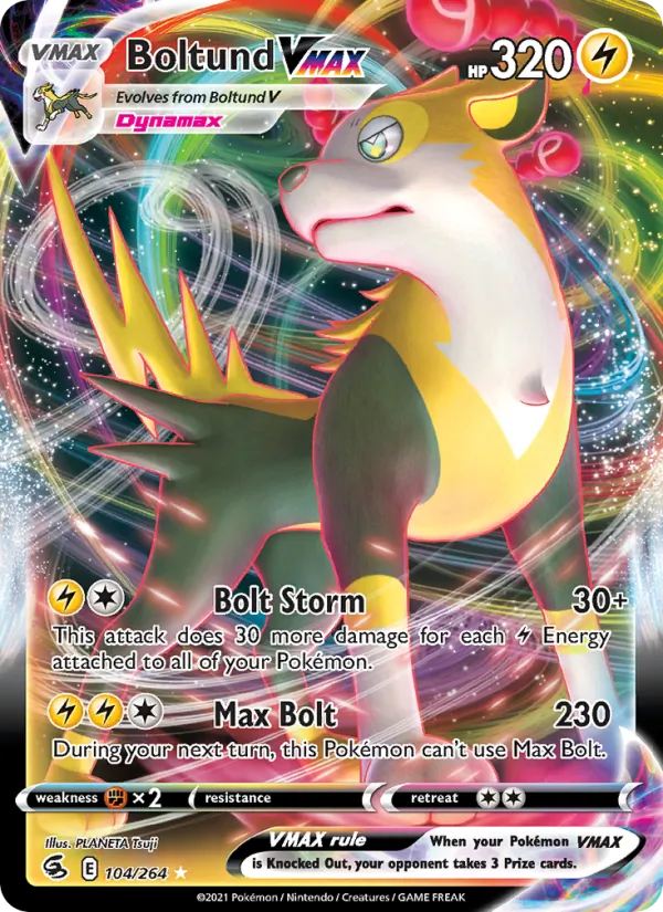 Boltund VMAX #104 – Fusion Strike card