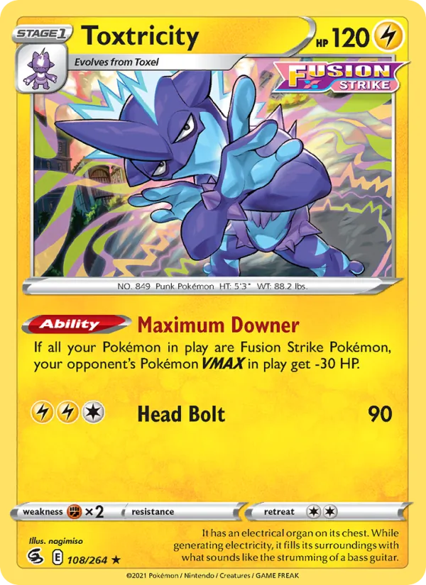 Toxtricity #108 – Fusion Strike card