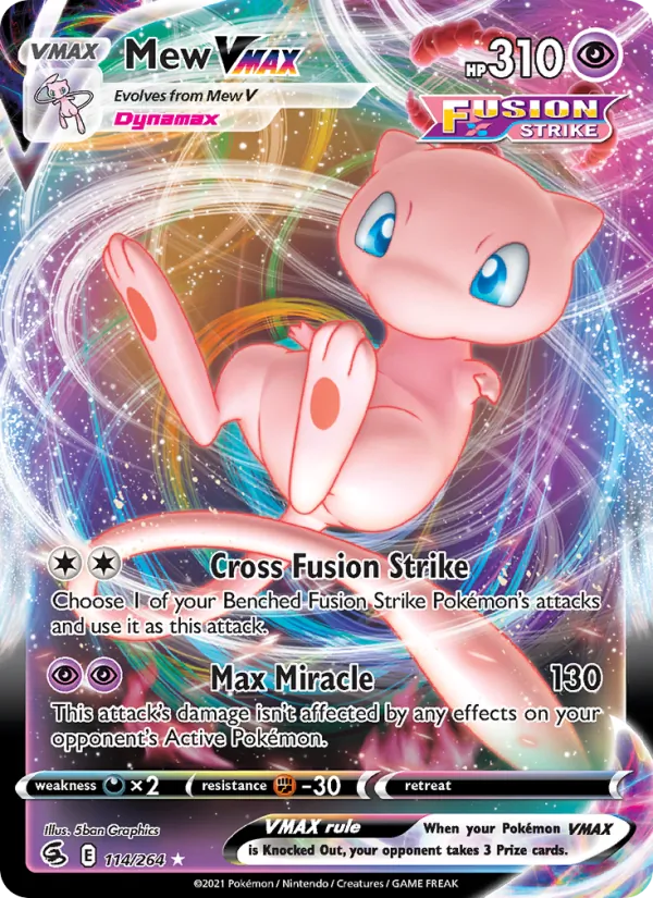 Mew VMAX #114 – Fusion Strike card