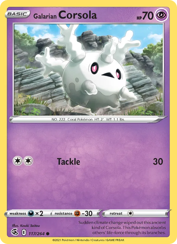 Galarian Corsola #117 – Fusion Strike card